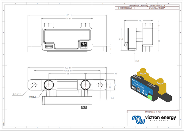 Victron 300A Smart Shunt (SmartShunt) Bluetooth Battery Monitor 9