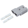 Grey 175A Anderson plug connector kit showing housing and two 0 AWG silver contacts