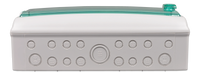 Top view of enclosure showing various pre-marked cable entry knockouts