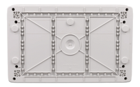 Rear view of the enclosure base with integrated mounting points