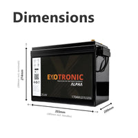 Exotronic 24V 170Ah Alpha IP67 Smart Bluetooth Lithium Battery