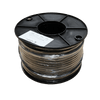 100m roll of 4mm twin core automotive cable wound on a black plastic reel with identification label
