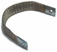 Braided 75mm² ground strap for battery monitor shunt connection