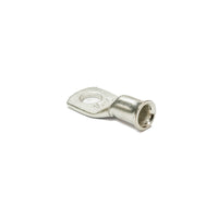 Close-up of the flared bellmouth barrel on a 10mm² copper cable lug
