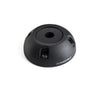 Black UV-resistant plastic housing for vertical cable seal