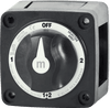 Black 4-position battery selector switch with OFF, 1, 2, and 1+2 settings