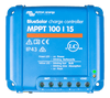 Front view of Victron BlueSolar MPPT 100/15 solar charge controller with LED indicators