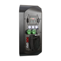 Side view of control panel showing USB ports, cigarette socket and RCD powerpoint