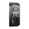 Side view of control panel showing USB ports, cigarette socket and RCD powerpoint