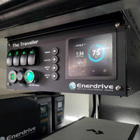The Traveller power system installed in a space-saving roof-mount configuration inside a vehicle canopy