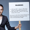 Warning notice for Victron Orion-Tr charger stating 24V input and 48V output specific requirements