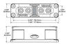 Dimensional drawing of the fuse block showing length 177.8mm and height 58.4mm
