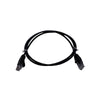 Coiled black Cat6 patch cable secured with white twist ties