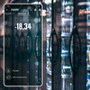 Smartphone displaying Ruuvi Station app showing freezer temperature monitoring in a commercial environment
