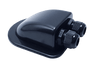 Black aerodynamic ABS cable entry housing featuring two compression glands with IP68 ratings