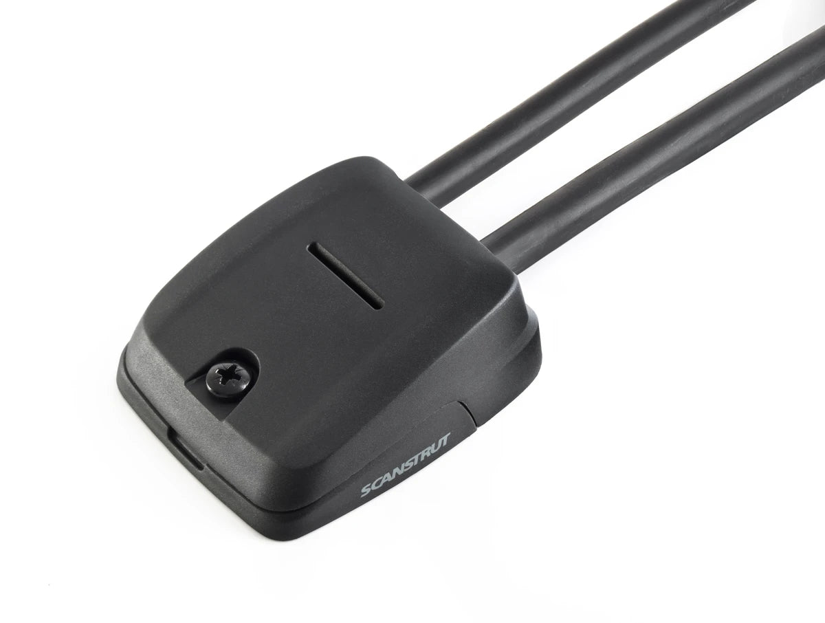 Scanstrut double cable seal with two black 6mm solar cables inserted
