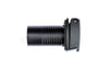 Side view of USB-C socket showing threaded mounting body and spade terminals