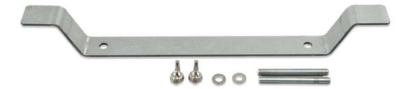 Steel flush mount bracket kit with threaded bolts and wing nuts