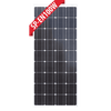 Front view of Enerdrive 100W monocrystalline fixed solar panel with silver frame