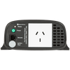 AC output panel featuring Australian socket, power button and status indicators