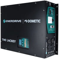 Enerdrive Lackey power system with integrated 2000W inverter and DC-DC charger in black enclosure