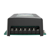 Bottom view of Enerdrive DC2DC charger showing seven screw terminals and earth stud