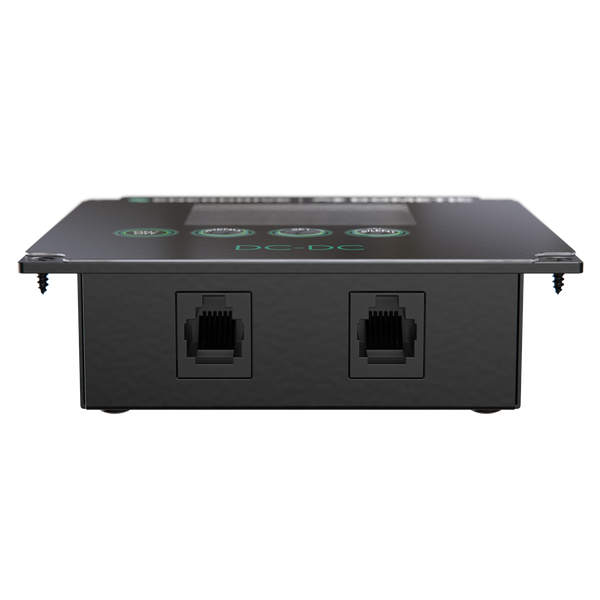 Bottom of the remote control unit with dual RJ45 connection ports