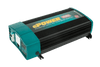 Angled view of 2000W 24V pure sine wave inverter showing aluminium heat sink body and teal end caps