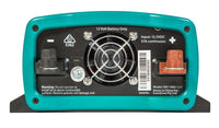 Rear view of inverter showing DC input terminals and cooling fan