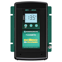 Front view of Enerdrive DC2DC charger with LCD screen and control buttons