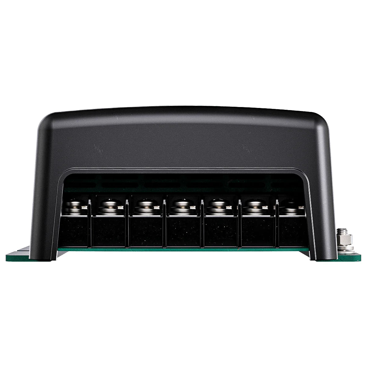 Close-up view of the 12V charger screw terminal connection block
