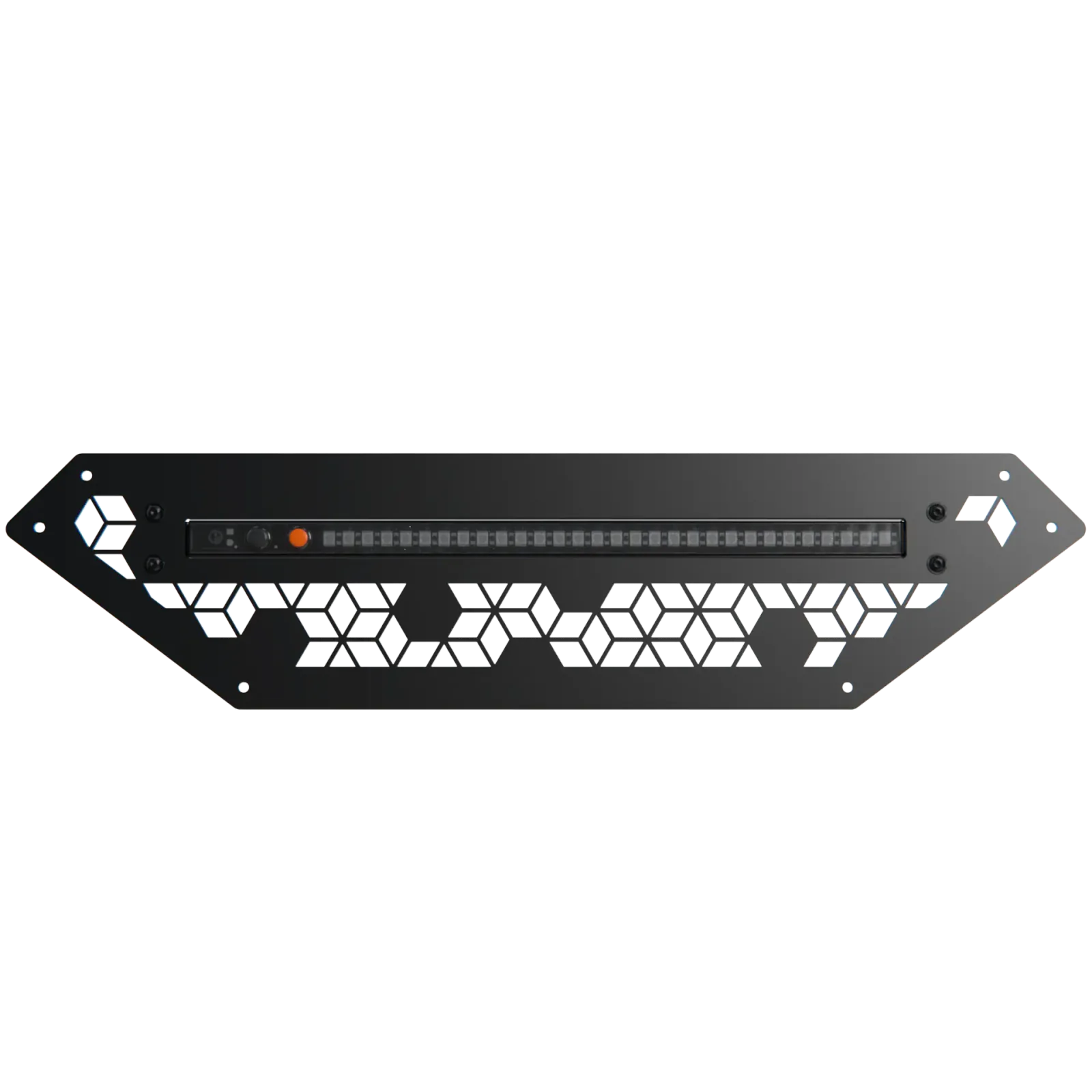 Front view of the Enerdrive Voyager light bar upgrade kit mounting plate and LED strip