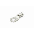 Tin-plated 10mm² copper lug with M8 hole and flared bellmouth entry