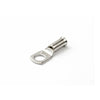 Tin-plated 16mm² copper lug with M10 hole and flared bellmouth entry