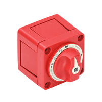 Angled view of the Exotronic 300A battery switch showing the selector dial