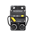 Top view of Exotronic 40A waterproof circuit breaker showing reset lever and rating