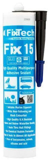 Fixtech Fix15 adhesive sealant 290ml cartridge with application nozzle attached
