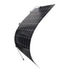 Perspective view of a Sunman eArc solar panel curved to demonstrate high flexibility