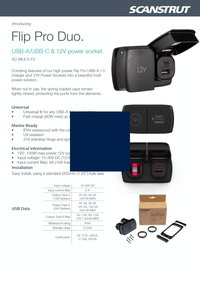 Product specification sheet showing electrical information and waterproof ratings