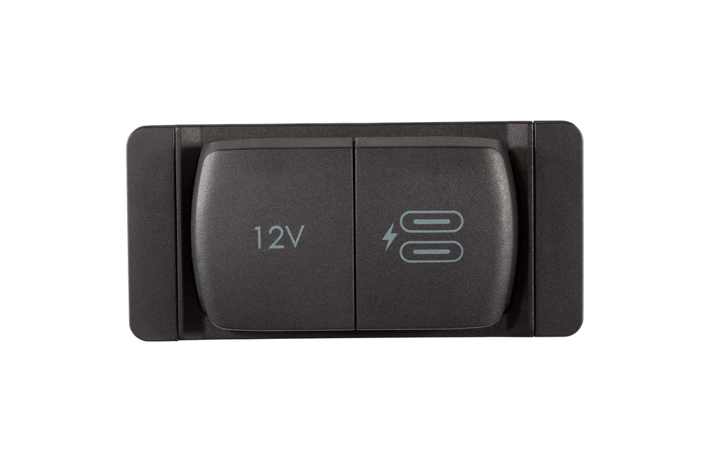 Closed Flip Pro Multi socket with front fit bezel and screw covers attached