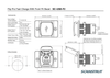 Technical dimensional drawing and drilling template for the Flip Pro USB socket
