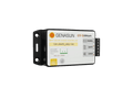 Angled view of Genasun GV-5 lithium MPPT solar charge controller showing LED status and terminals