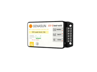 Side perspective of Genasun GV-5 MPPT controller showing terminal block