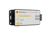 Angled view of Genasun solar controller highlighting mounting flanges and compact design