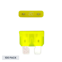 Exotronic 20A ATO/ATC Standard Automotive Blade Fuse - 100 pack
