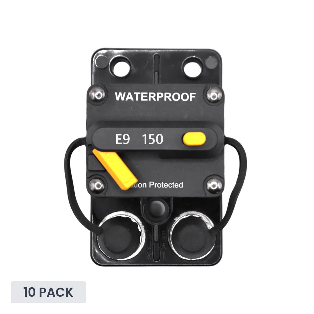 Exotronic 150A Surface Mount Waterproof DC Circuit Breaker - Side by Side - 10 Pack