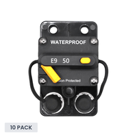 Exotronic 50A Surface Mount Waterproof DC Circuit Breaker - Side by Side - 10 Pack