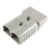 Grey Anderson SB175 housing showing mounting holes and polarity markings