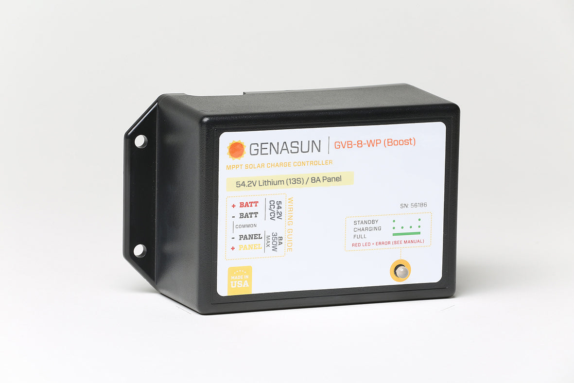 Genasun 54.2V 8A GVB-8 Waterproof MPPT Boost Solar Charge Controller
