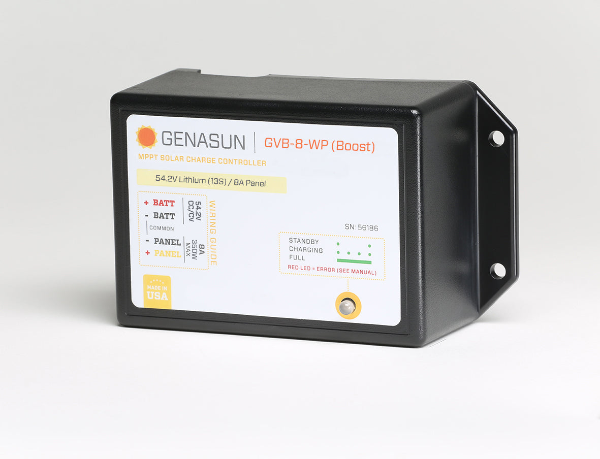 Genasun 54.2V 8A GVB-8 Waterproof MPPT Boost Solar Charge Controller